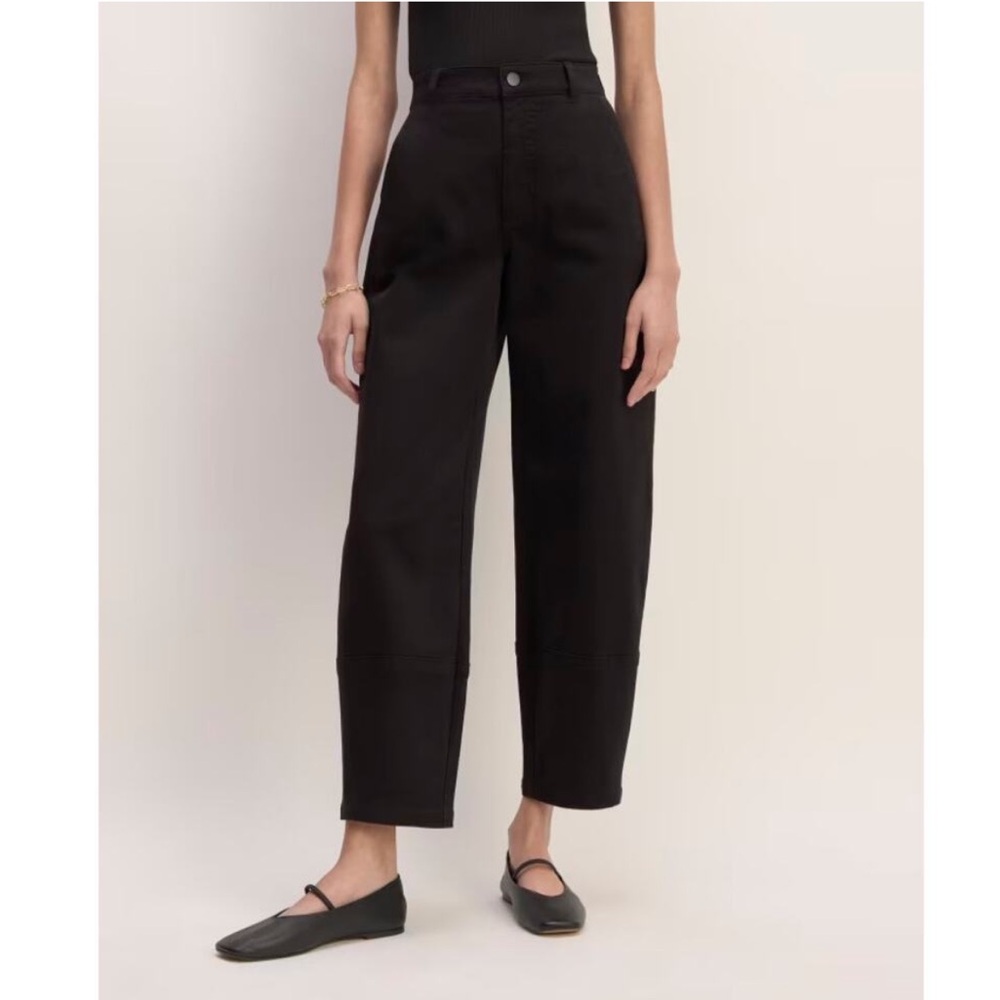 Everlane The Utility Barrel Pant in Black 6 Tall NWT